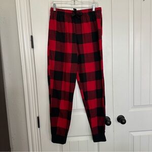 Old Navy Red and Black Plaid Joggers